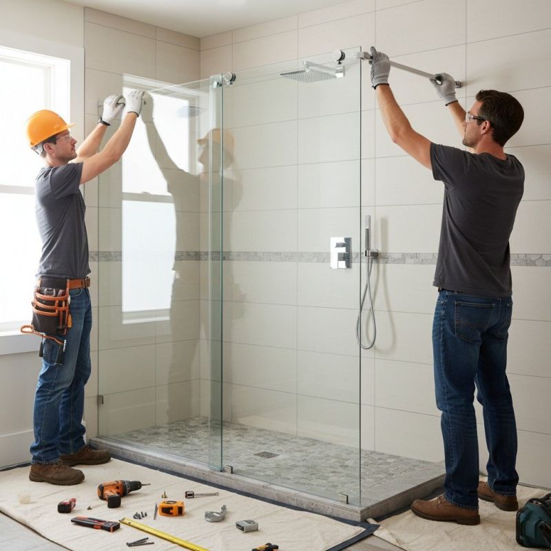 Glass Shower Door Installation in Longmont, CO